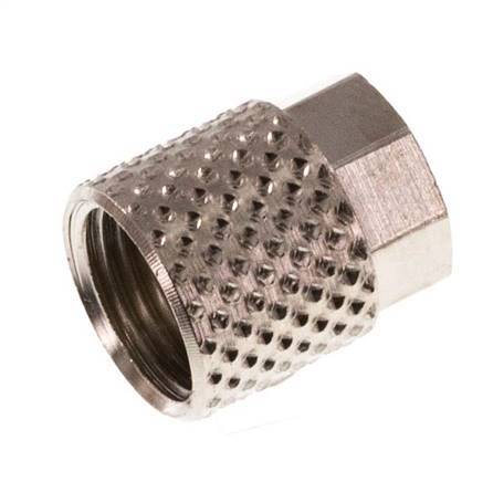 6x4mm (M8x0.75) Nickel-plated Brass Union Nut [20 Pieces]