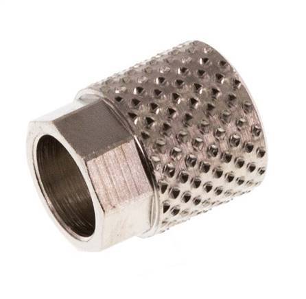 6x4mm (M8x0.75) Nickel-plated Brass Union Nut [20 Pieces]