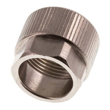 11.6x9mm (M16x1) Nickel-plated Brass Union Nut [5 Pieces]