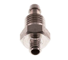 6x4 & M5 Stainless Steel 1.4571 Straight Push-on Fitting with Male Threads