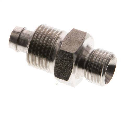 8x6 & G1/8'' Stainless Steel 1.4571 Straight Push-on Fitting with Male Threads
