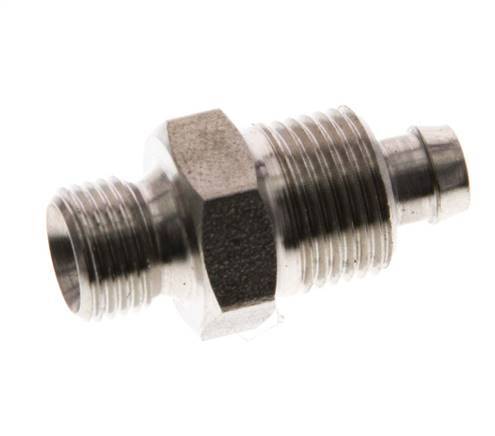 8x6 & G1/8'' Stainless Steel 1.4571 Straight Push-on Fitting with Male Threads