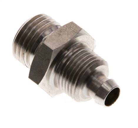 8x6 & G1/4'' Stainless Steel 1.4571 Straight Push-on Fitting with Male Threads
