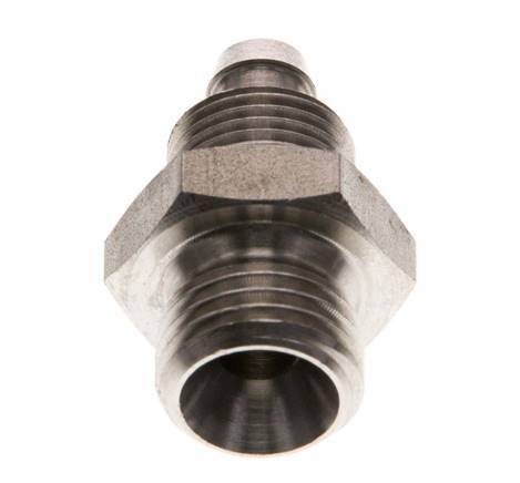 8x6 & G1/4'' Stainless Steel 1.4571 Straight Push-on Fitting with Male Threads
