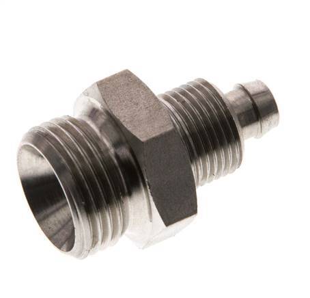 8x6 & G3/8'' Stainless Steel 1.4571 Straight Push-on Fitting with Male Threads