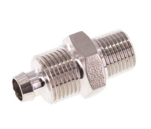 8x6 & 1/8''NPT Stainless Steel 1.4571 Straight Push-on Fitting with Male Threads