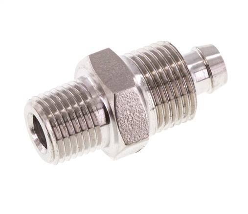 8x6 & 1/8''NPT Stainless Steel 1.4571 Straight Push-on Fitting with Male Threads