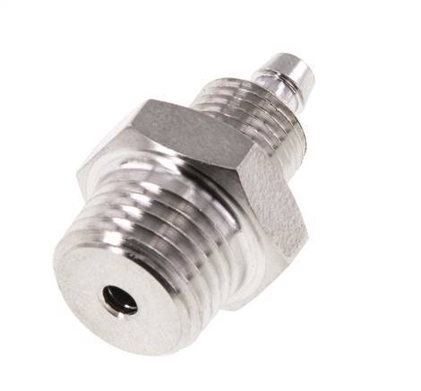 6x4 & 1/4''NPT Stainless Steel 1.4571 Straight Push-on Fitting with Male Threads