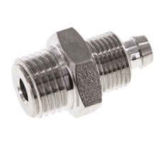 8x6 & 1/4''NPT Stainless Steel 1.4571 Straight Push-on Fitting with Male Threads