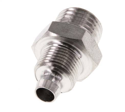 8x6 & 1/4''NPT Stainless Steel 1.4571 Straight Push-on Fitting with Male Threads