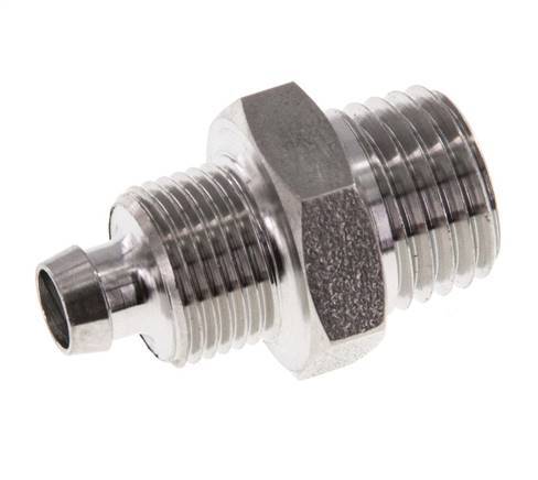 8x6 & 1/4''NPT Stainless Steel 1.4571 Straight Push-on Fitting with Male Threads