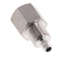6x4 & G1/8'' Stainless Steel 1.4571 Straight Push-on Fitting with Female Threads