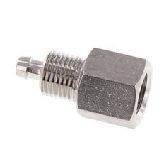 6x4 & G1/8'' Stainless Steel 1.4571 Straight Push-on Fitting with Female Threads