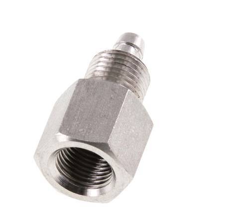 6x4 & G1/8'' Stainless Steel 1.4571 Straight Push-on Fitting with Female Threads