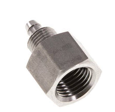 6x4 & G1/4'' Stainless Steel 1.4571 Straight Push-on Fitting with Female Threads