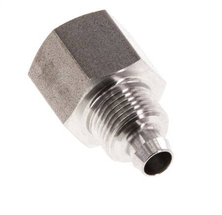 8x6 & G1/4'' Stainless Steel 1.4571 Straight Push-on Fitting with Female Threads