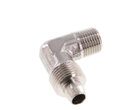 8x6 & R1/8'' Stainless Steel 1.4404 Elbow Push-on Fitting with Male Threads