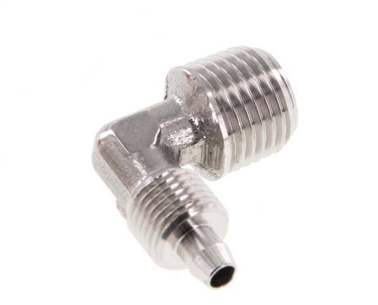 6x4 & R1/4'' Stainless Steel 1.4404 Elbow Push-on Fitting with Male Threads