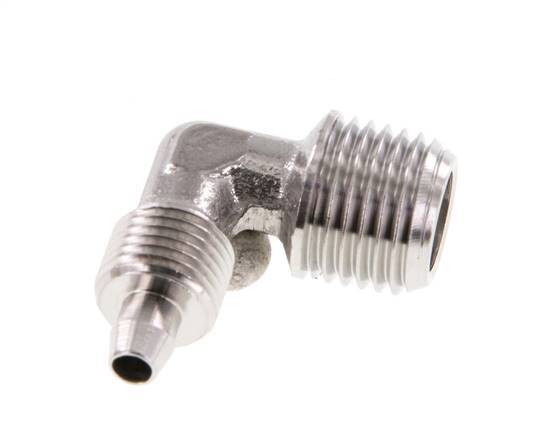 6x4 & R1/4'' Stainless Steel 1.4404 Elbow Push-on Fitting with Male Threads