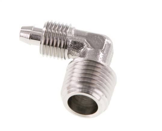 6x4 & R1/4'' Stainless Steel 1.4404 Elbow Push-on Fitting with Male Threads