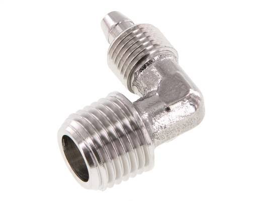6x4 & R1/4'' Stainless Steel 1.4404 Elbow Push-on Fitting with Male Threads