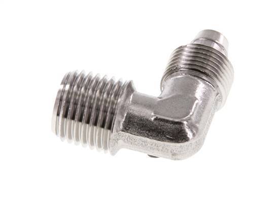 8x6 & R1/4'' Stainless Steel 1.4404 Elbow Push-on Fitting with Male Threads