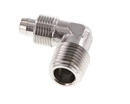 8x6 & R1/4'' Stainless Steel 1.4404 Elbow Push-on Fitting with Male Threads