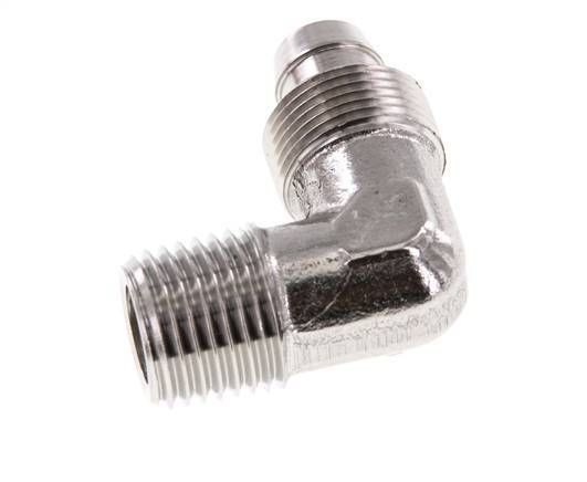 10x8 & R1/4'' Stainless Steel 1.4404 Elbow Push-on Fitting with Male Threads