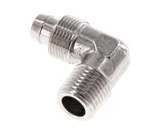 10x8 & R1/4'' Stainless Steel 1.4404 Elbow Push-on Fitting with Male Threads