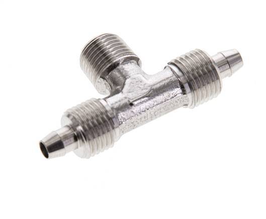 6x4 & R1/8'' Stainless Steel 1.4404 Tee Push-on Fitting with Male Threads