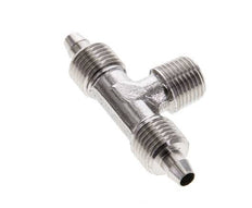 6x4 & R1/8'' Stainless Steel 1.4404 Tee Push-on Fitting with Male Threads
