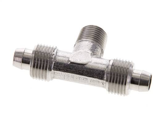 8x6 & R1/8'' Stainless Steel 1.4404 Tee Push-on Fitting with Male Threads