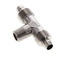 8x6 & R1/8'' Stainless Steel 1.4404 Tee Push-on Fitting with Male Threads