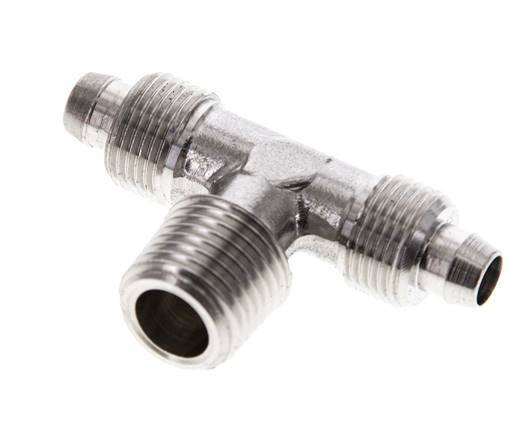 8x6 & R1/4'' Stainless Steel 1.4404 Tee Push-on Fitting with Male Threads