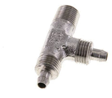 6x4 & R1/8'' Stainless Steel 1.4305 Right Angle Tee Push-on Fitting with Male Threads