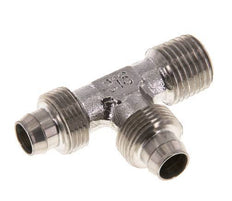 10x8 & R1/4'' Stainless Steel 1.4305 Right Angle Tee Push-on Fitting with Male Threads
