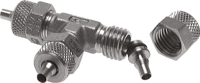 6x4 Stainless Steel 1.4571 Tee Push-on Fitting Multi-part
