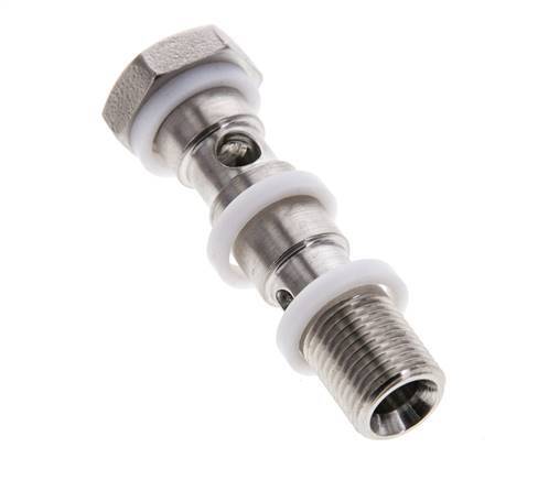 2-way Stainless Steel Banjo Bolt with G1/8'' Male Threads PTFE L40mm