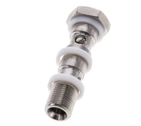 2-way Stainless Steel Banjo Bolt with G1/8'' Male Threads PTFE L40mm