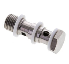 2-way Stainless Steel Banjo Bolt with G1/4'' Male Threads PTFE L42mm