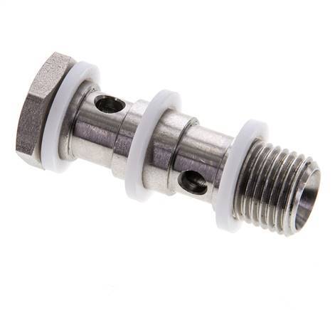 2-way Stainless Steel Banjo Bolt with G1/4'' Male Threads PTFE L42mm