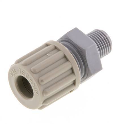 Straight Thread Compression 8x6mm & G1/8'' PA Straight Compression Fitting with Male Threads 10 ba ...