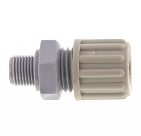 8x6mm & G1/8'' PA Straight Compression Fitting with Male Threads 10 bar [2 Pieces]