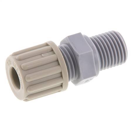 8x6mm & G1/4'' PA Straight Compression Fitting with Male Threads 10 bar [2 Pieces]