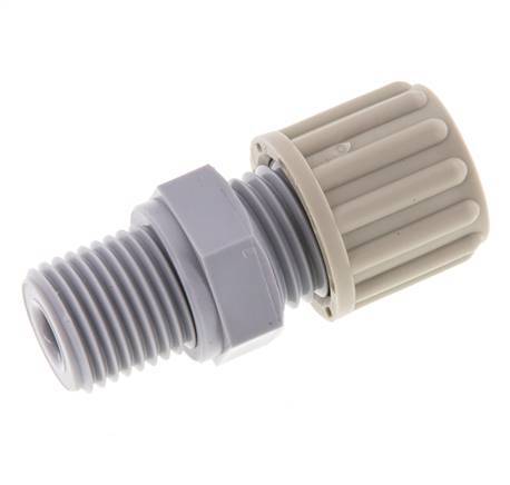 8x6mm & G1/4'' PA Straight Compression Fitting with Male Threads 10 bar [2 Pieces]