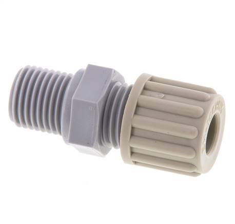 8x6mm & G1/4'' PA Straight Compression Fitting with Male Threads 10 bar [2 Pieces]