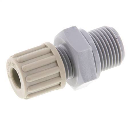 8x6mm & G3/8'' PA Straight Compression Fitting with Male Threads 10 bar [2 Pieces]