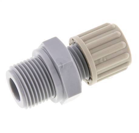 8x6mm & G3/8'' PA Straight Compression Fitting with Male Threads 10 bar [2 Pieces]