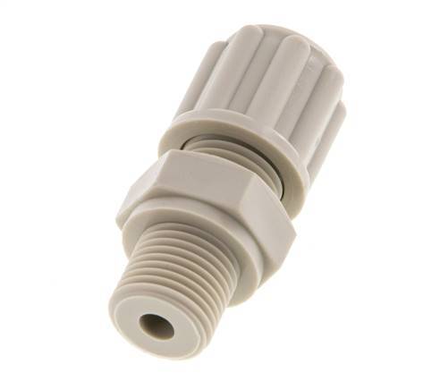 6x4mm & G1/8'' PP Straight Compression Fitting with Male Threads 10 bar [2 Pieces]