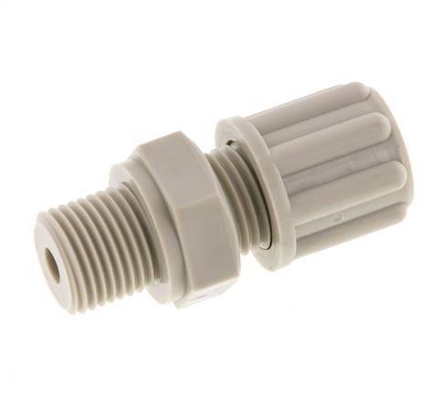 6x4mm & G1/8'' PP Straight Compression Fitting with Male Threads 10 bar [2 Pieces]